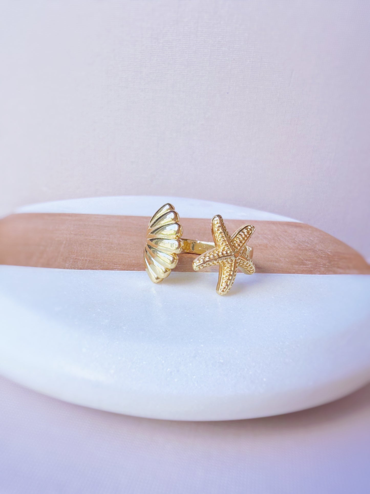 SEASHELL STARFISH RING