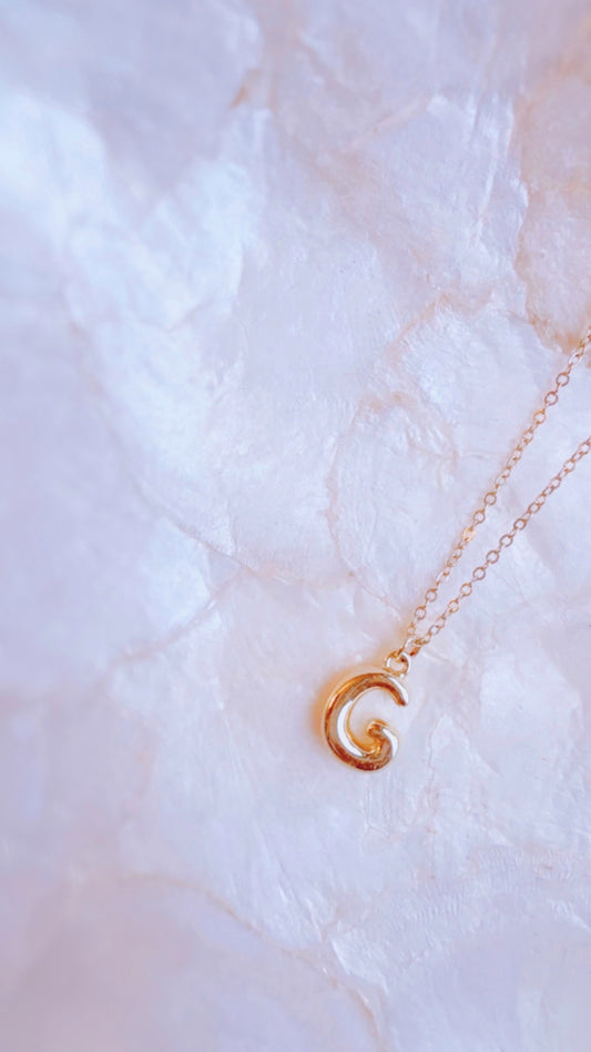 BUBBLE INITIAL NECKLACE