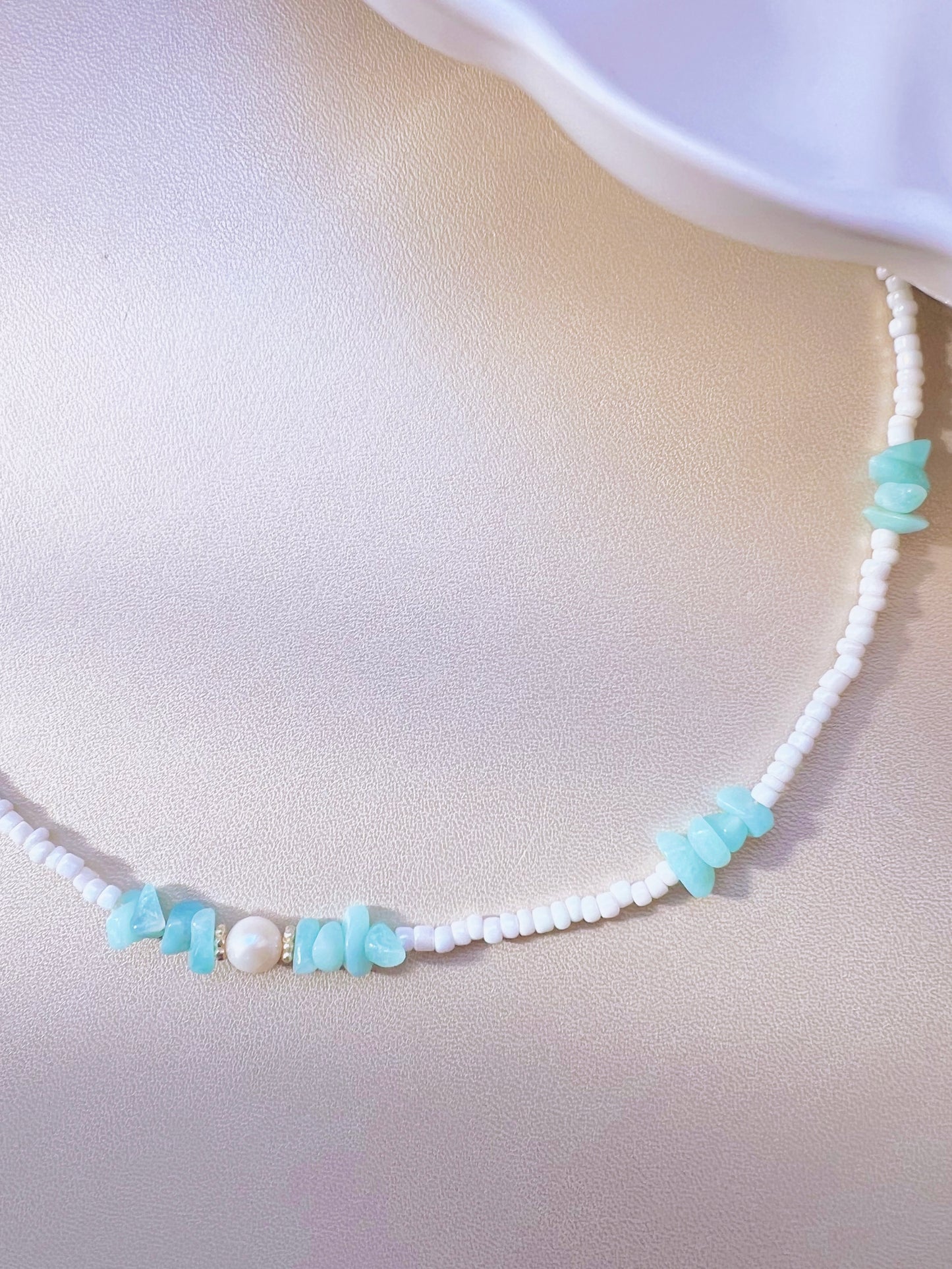 SEASHORE ~ Amazonite/Pearl