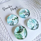 DECORATIVE MAGNETS SET ~ Green Florals