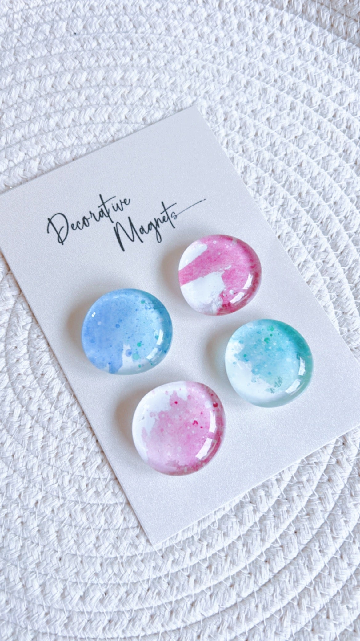 DECORATIVE MAGNETS SET ~ Watercolor