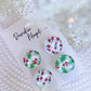 DECORATIVE MAGNETS SET ~ Candy Canes/Mistletoe