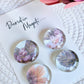 DECORATIVE MAGNETS SET ~ Rosé Brown Gold Florals