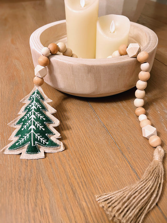 WOODEN GARLAND ~ PINE TREE