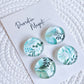 DECORATIVE MAGNETS SET ~ Green Florals