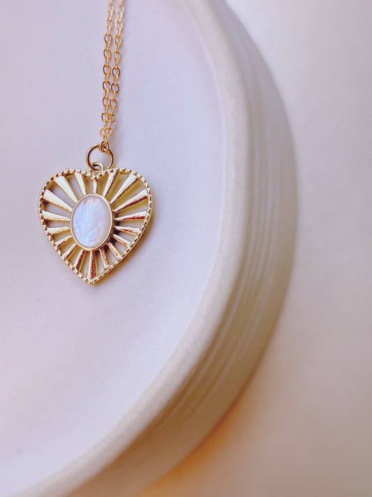 SHELL HEART MEDALLION